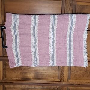 Piscatextil 100% Cotton Muslin Reversible Throw